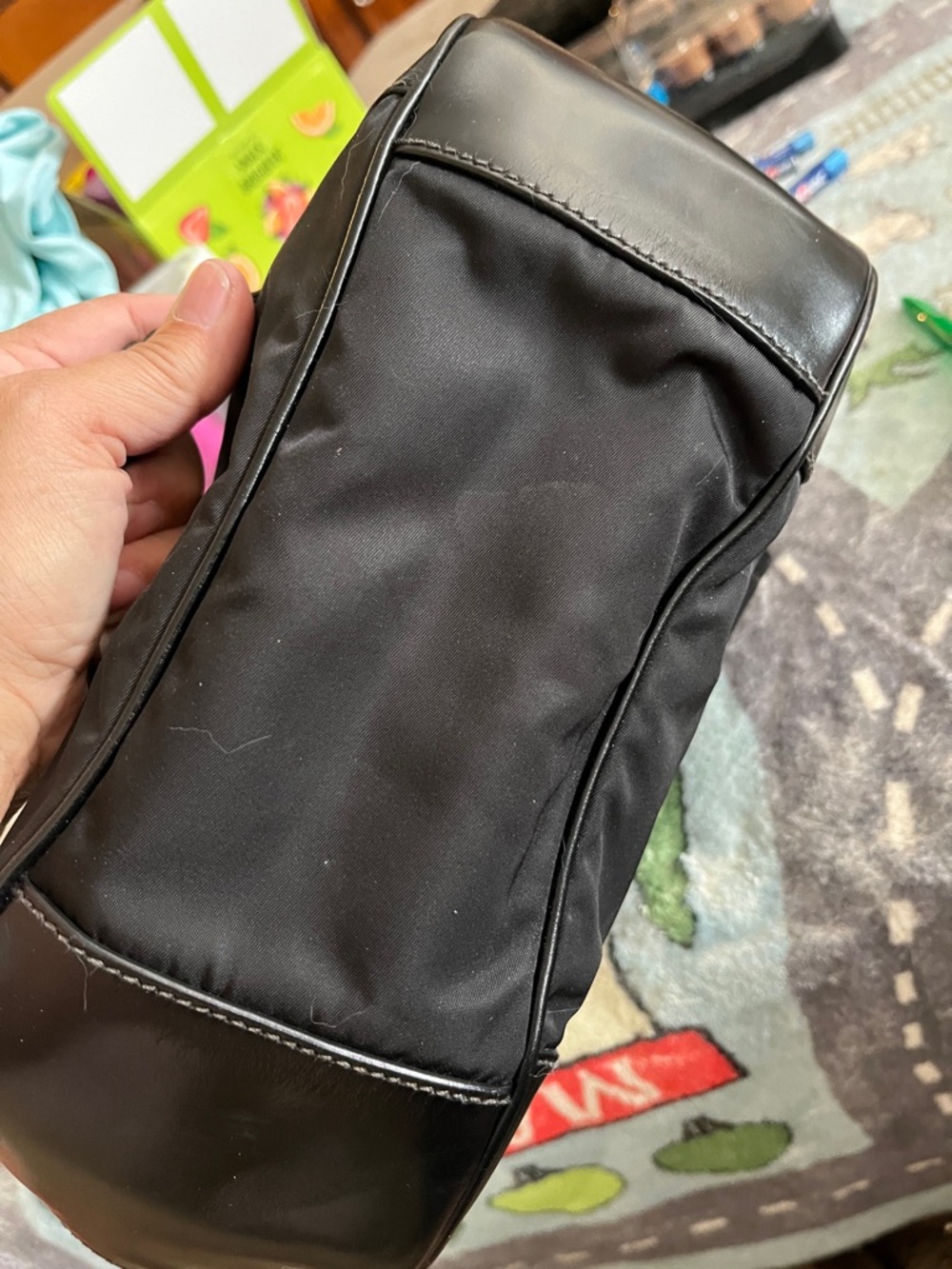 Prada Black Leather & Nylon Buckle Shoulder Bag - Picture 11 of 15